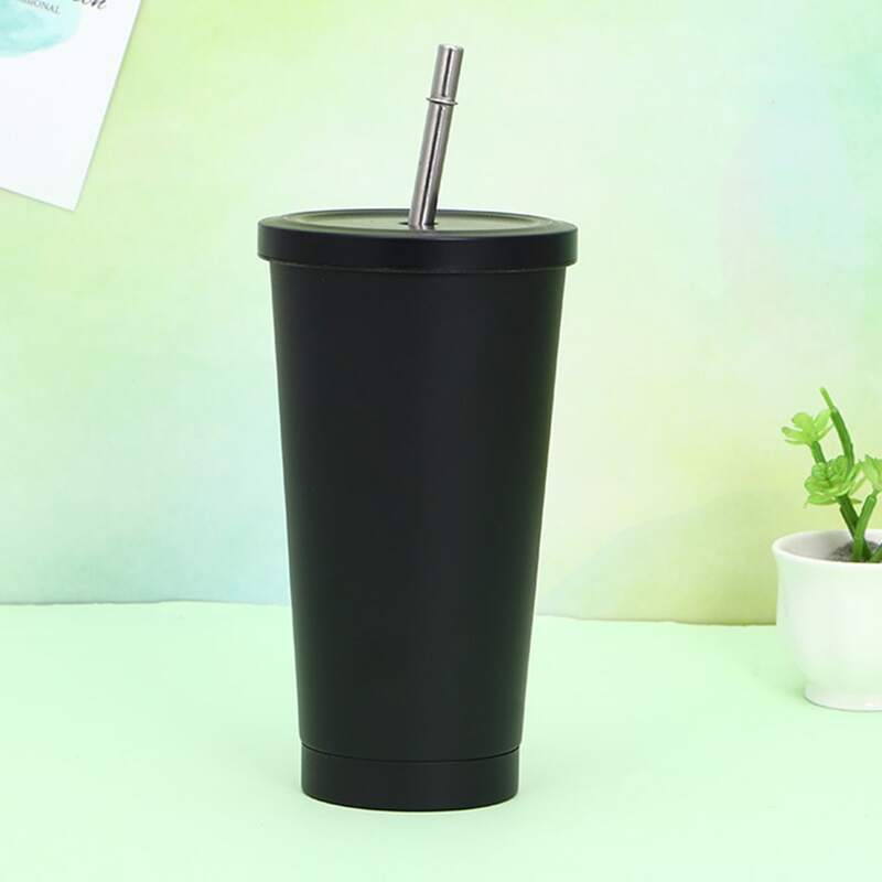 

Solid Straw Cup, Black
