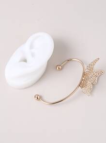 Hollow Out Butterfly Decor Ear Climber - Yellow Gold - View 2