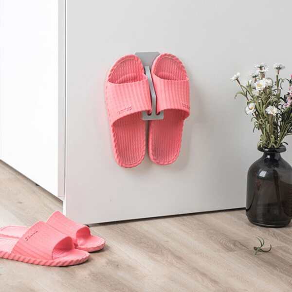 

1pc Wall Mounted Shoes Holder, Grey