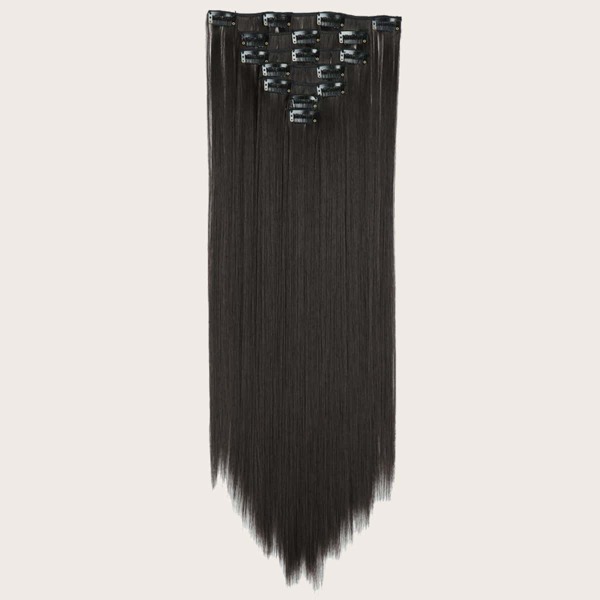 

16clips In Long Straight Hairpieces, Black