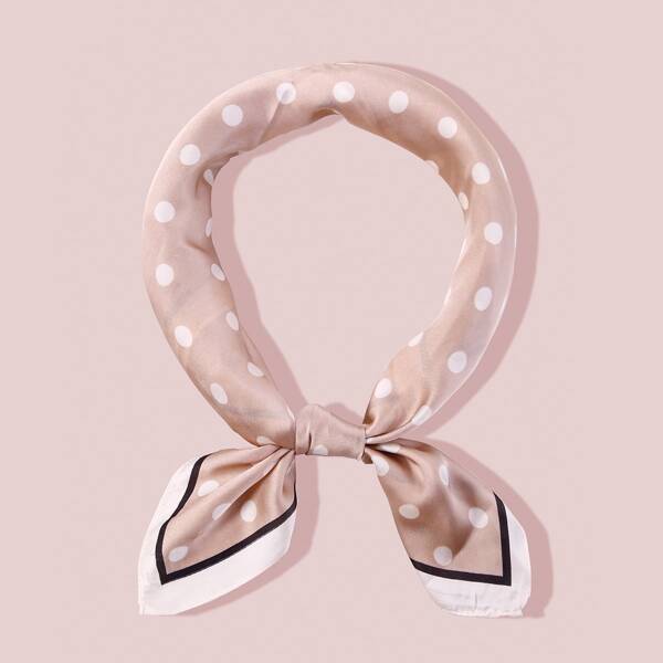 

Printed Square Scarf, Khaki