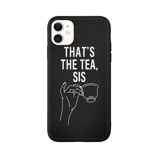

1шт чехол для iPhone с текстовым принтом, Чёрный
