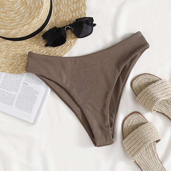 

Rib Bikini Panty, Mocha brown