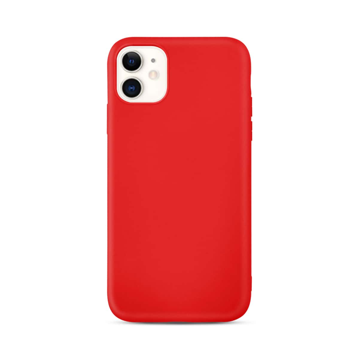 

1pc Solid iPhone Case, Red