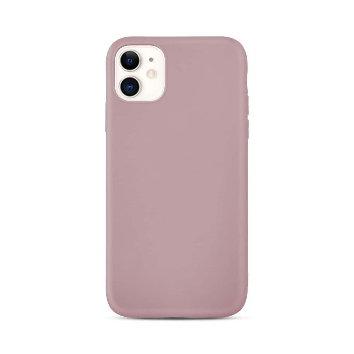 

1pc Solid iPhone Case, Dusty pink
