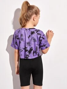 SHEIN Bộ hai mảnh Gái Cà vạt nhuộm Nhiều màu Giải trí - Nhiều màu - Xem 2