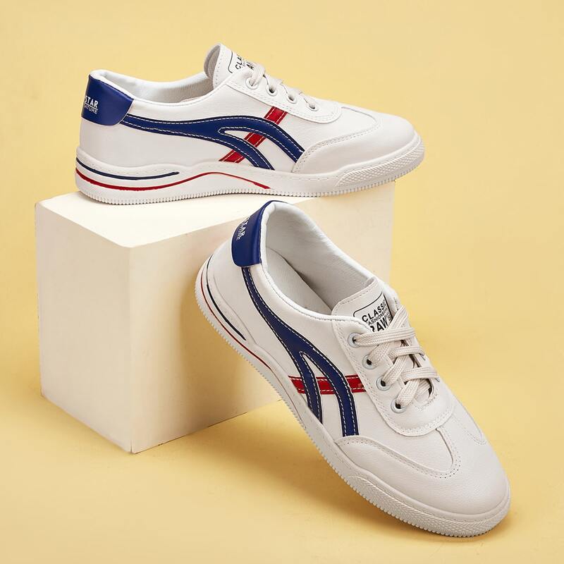 

Graphic Lace-up Skate Shoes, White