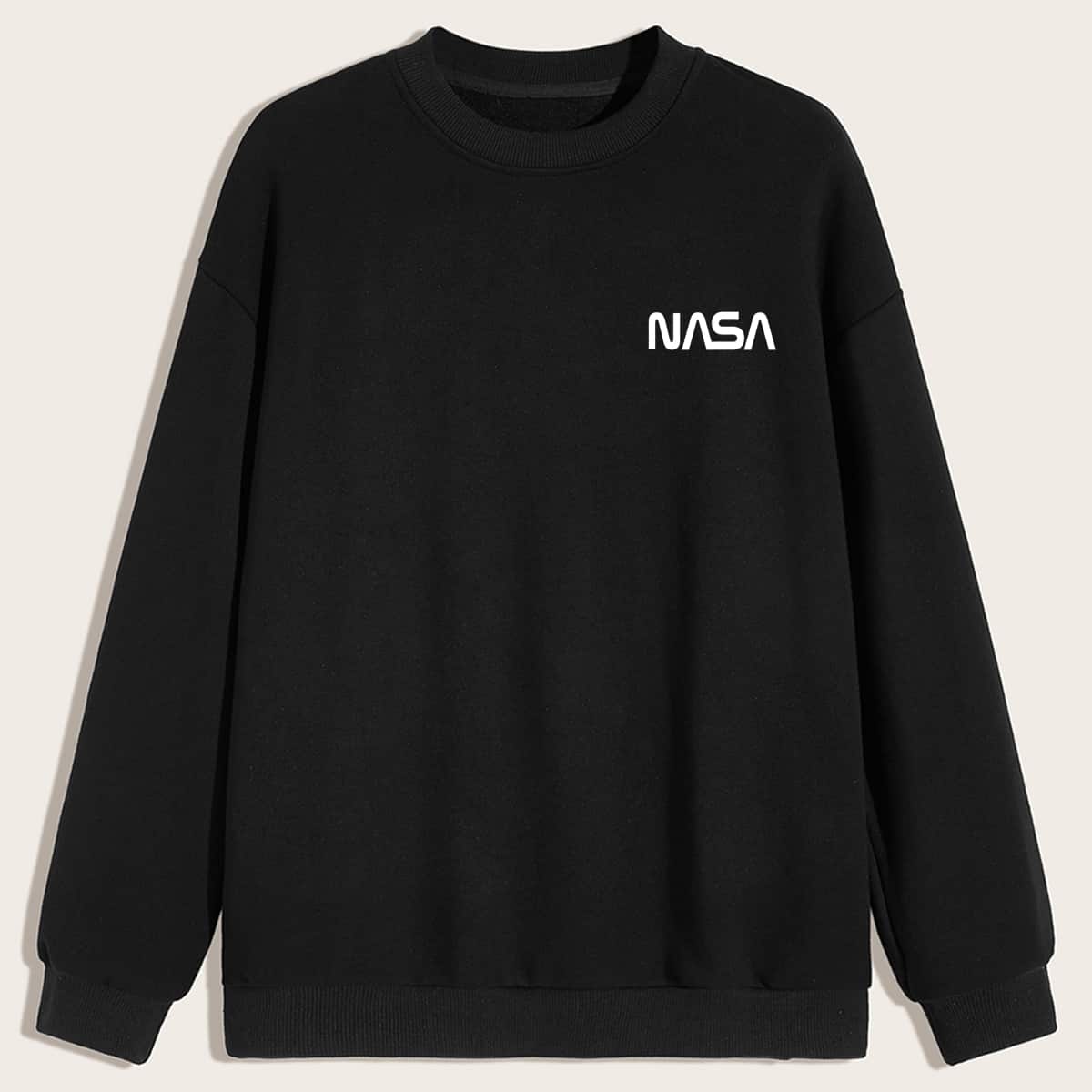 

Guys Letter Graphic Sweatshirt, Black