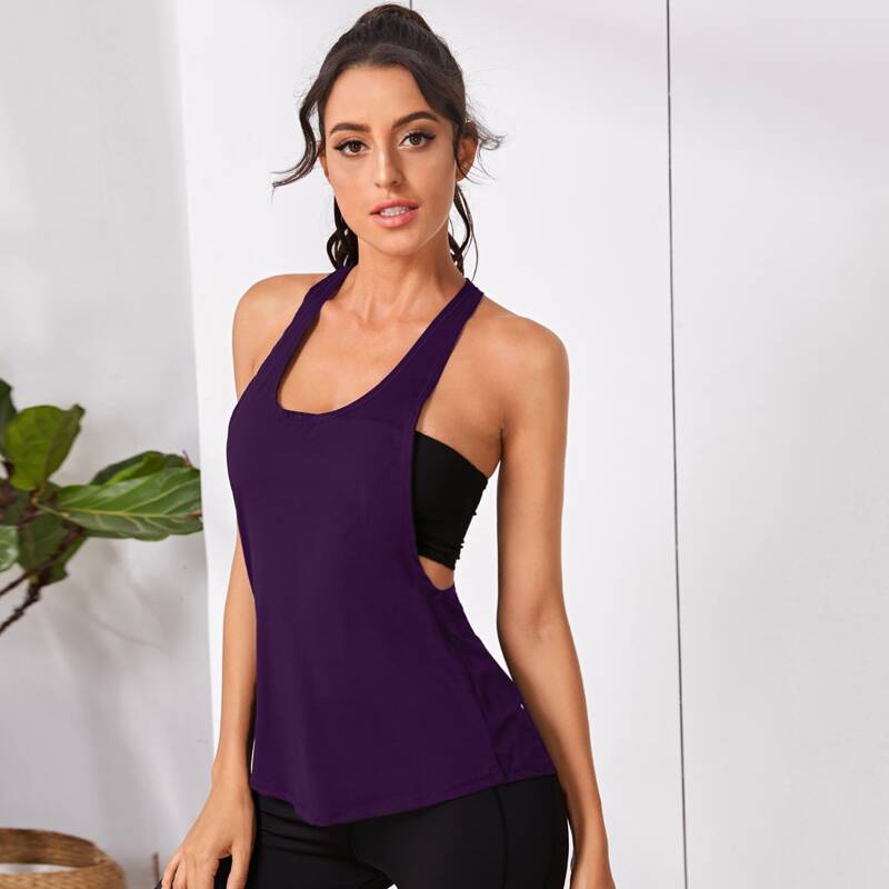 

Drop Armhole Tank Without Tube, Purple