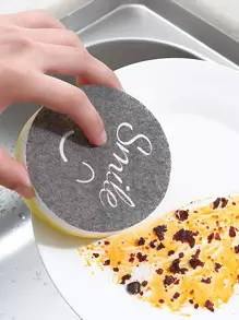 4pcs Cartoon Face Print Cleaning Sponge,Kitchen,Bathroom,Home,Household Suppliers - Multicolor - View 7