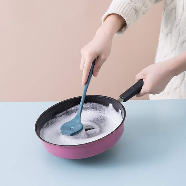 

1pc Long Handle Pot Cleaning Brush, Blue