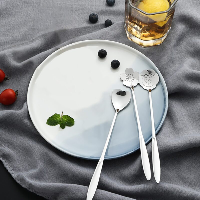 

3pcs Flower Design Spoon, Silver