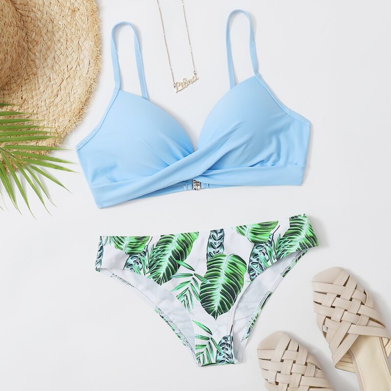 

Tropical Twist Push Up Bikini Swimsuit, Multicolor