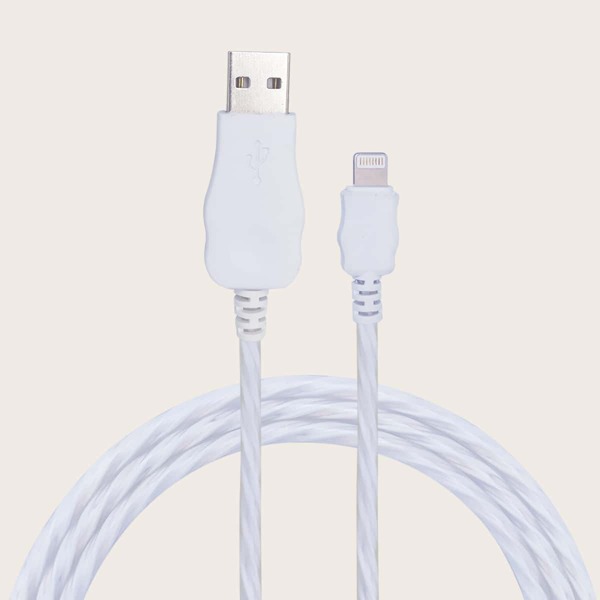 

1шт светодиодный зарядный кабель для iPhone, Белый