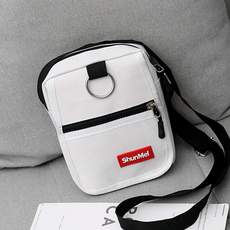 

Ring Canvas Crossbody Bag, White
