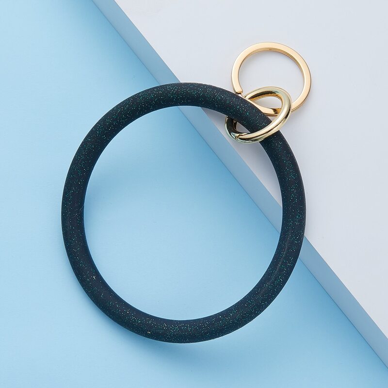 

Ring Charm Keychain, Navy blue