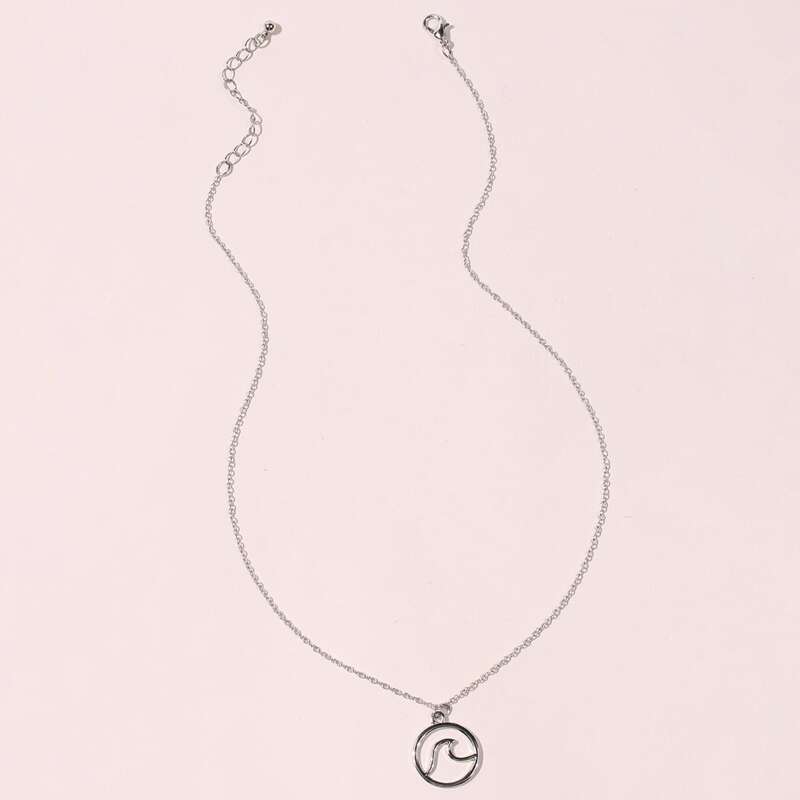 

Ring Pendant Necklace, Silver