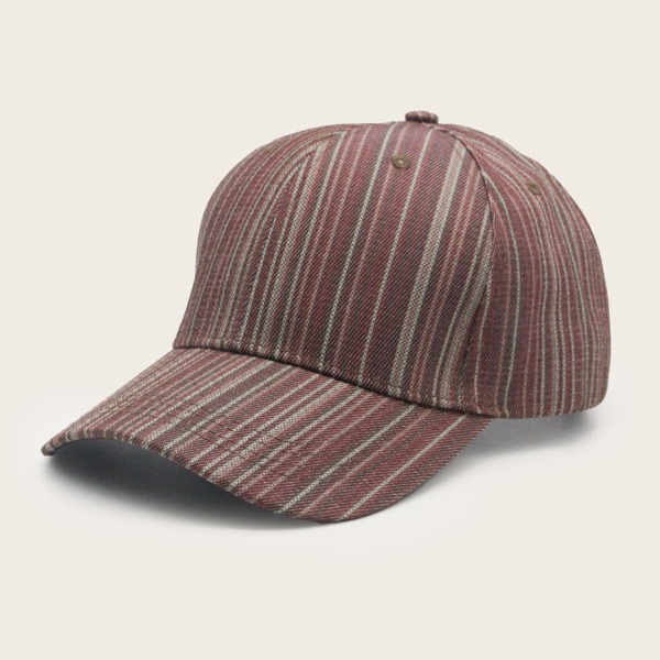

Striped Pattern Baseball Cap, Multicolor