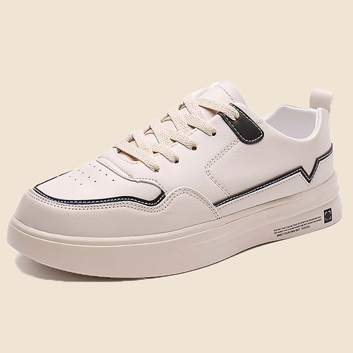 

Guys Lace-up Front Skate Shoes, Beige