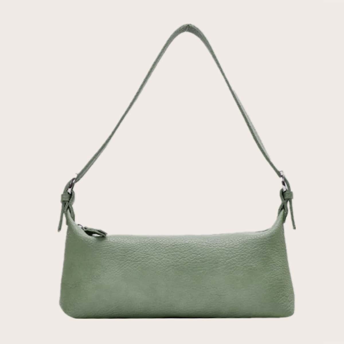 

Minimalist Baguette Bag, Pastel mint green