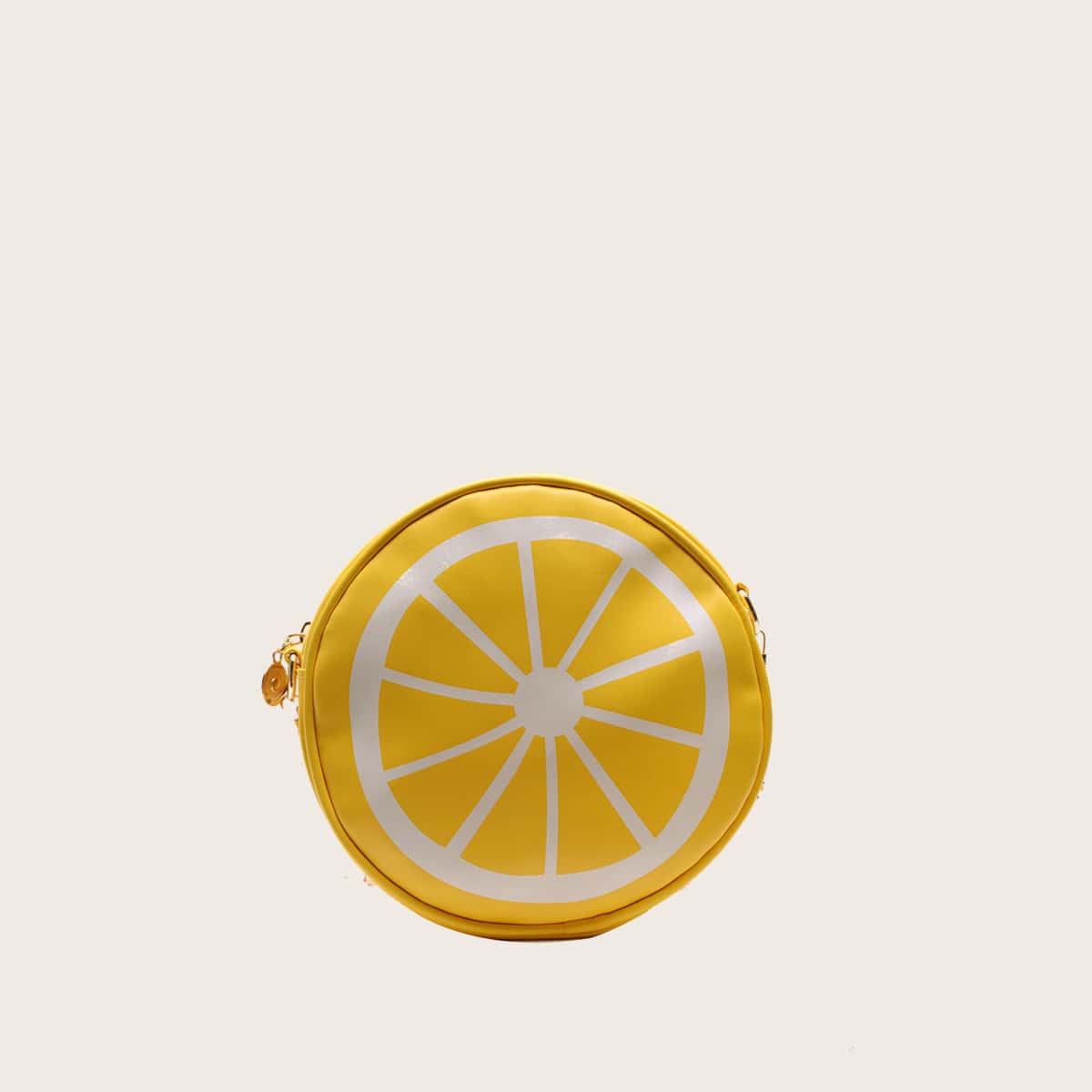 

Lemon Round Crossbody Bag, Yellow