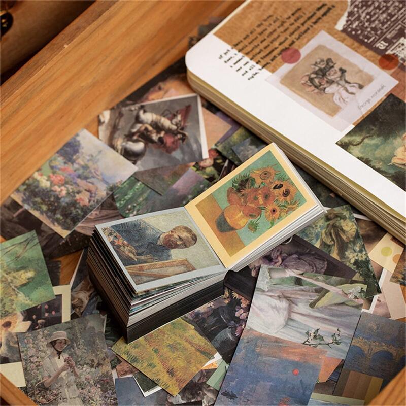 

1pack Random Vintage Pattern Material Notepad, Multicolor
