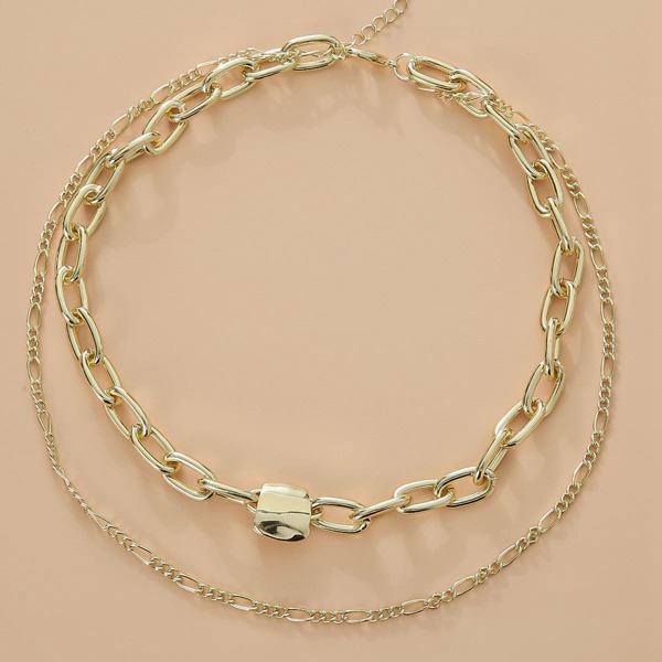 

Simple Layered Chain Necklace, Gold