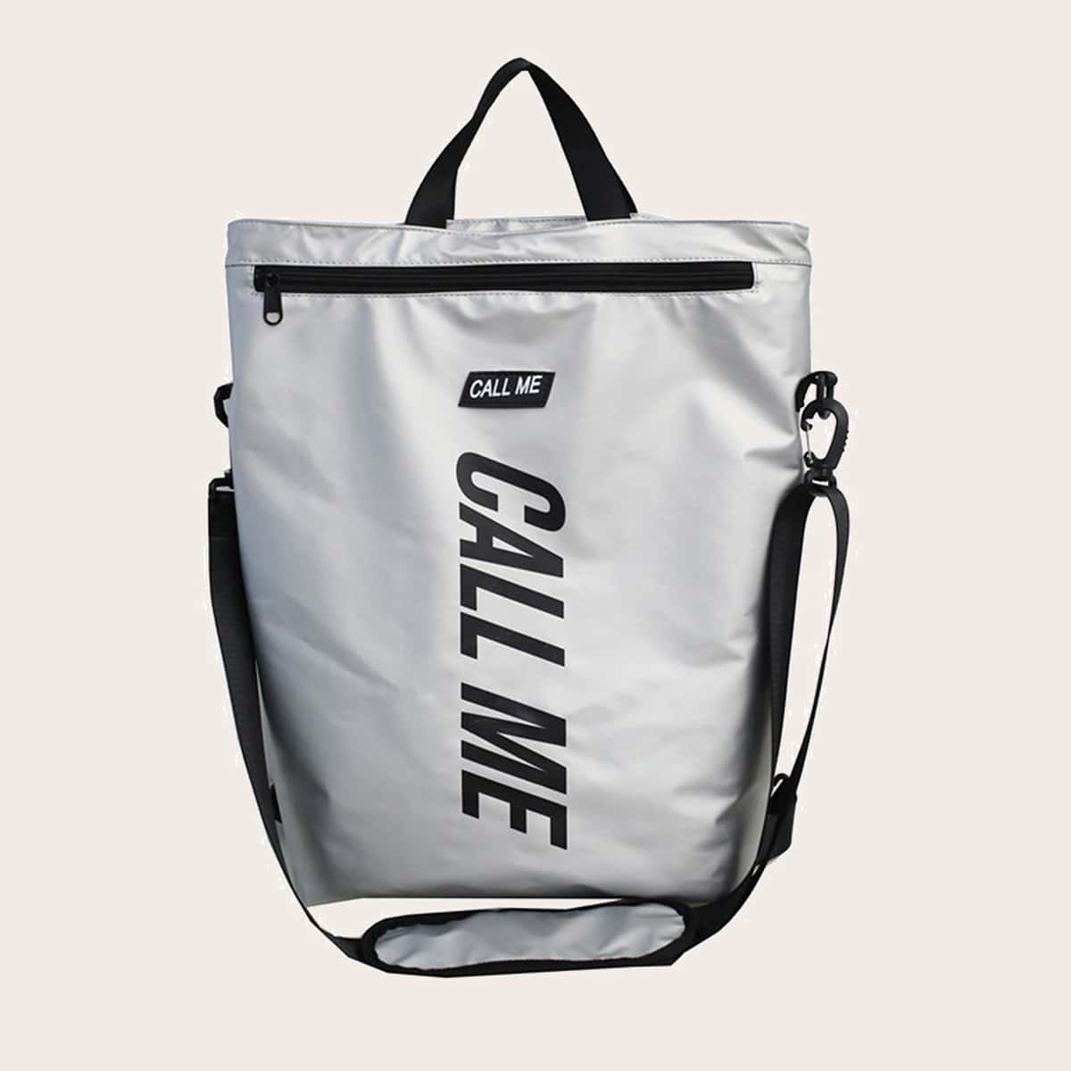 

Guys Letter Graphic Backpack, Silver