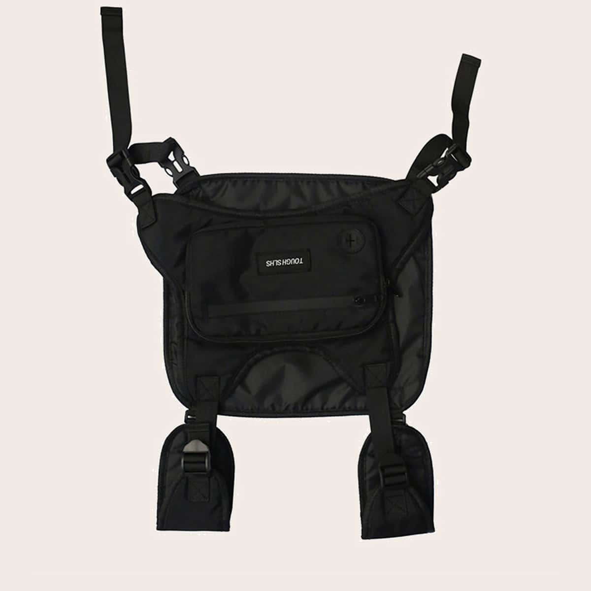

Guys Pocket Front Chest Bag, Black