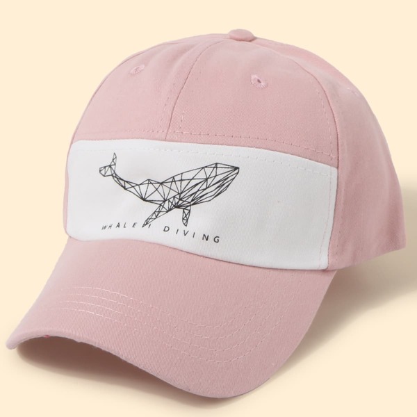 

Printed Graphic Baseball Cap, Pink