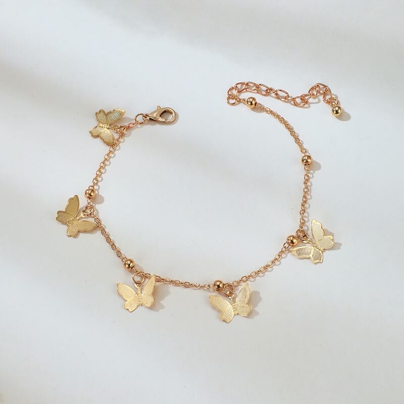 

Butterfly Chain Anklet, Gold