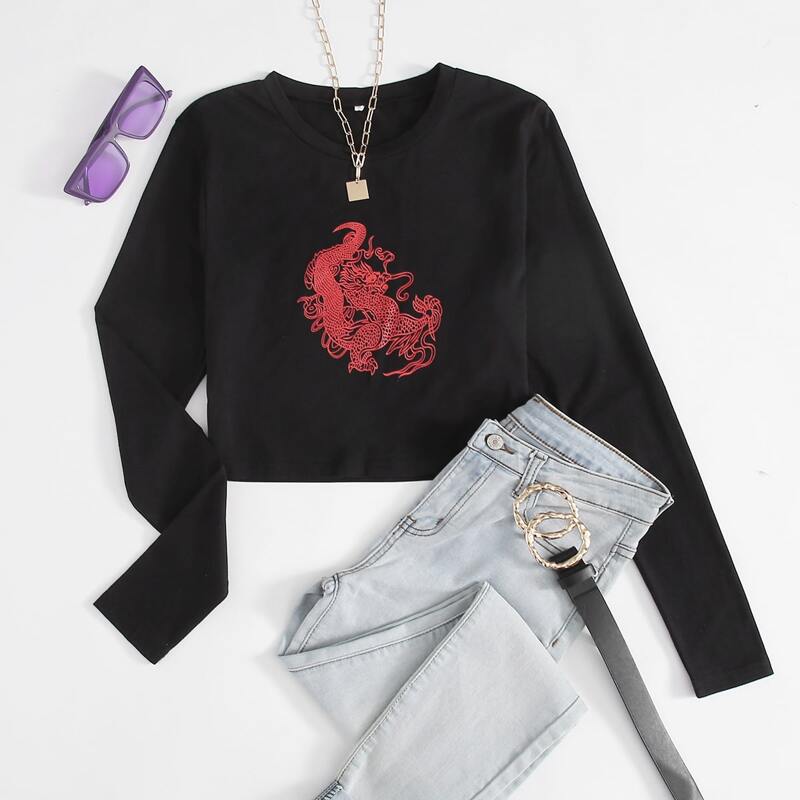 

Dragon Graphic Tee, Black