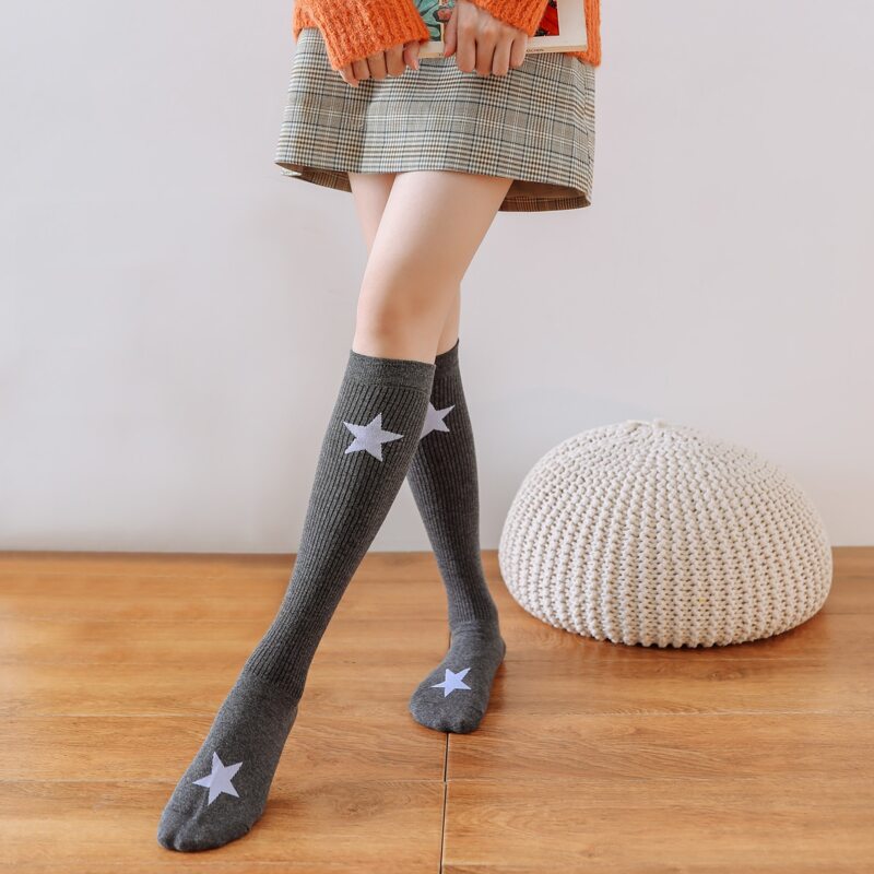 

Star Graphic Socks, Grey