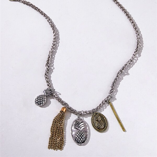 

Pineapple Tassel Pendant Necklace, Multicolor