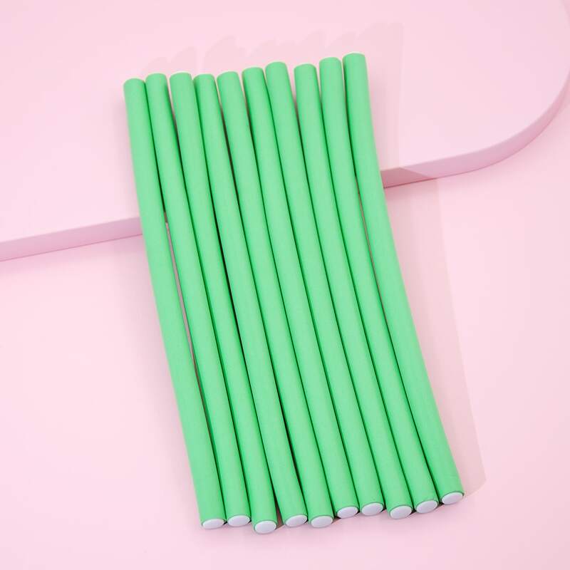 

10pcs Sponge Hair Roller, Green