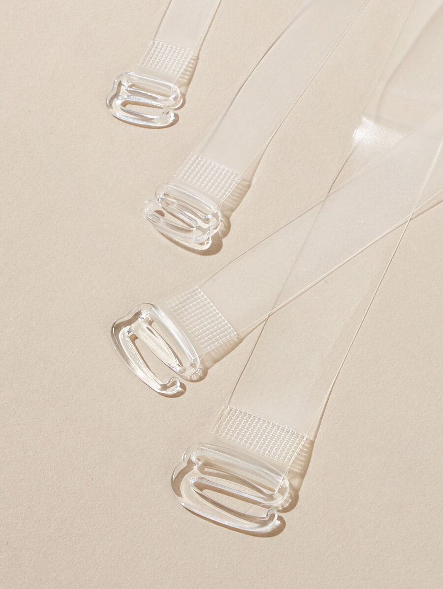 Women's Clear Adjustable Casual Comfy Bra Straps Polyvinyl Chloride Transparent Lingerie Accessory - Clear - View 1