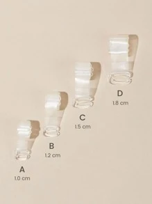 Women's Clear Adjustable Casual Comfy Bra Straps Polyvinyl Chloride Transparent Lingerie Accessory - Clear - View 2