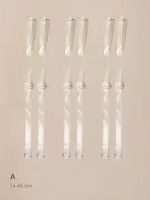 Women's Clear Adjustable Casual Comfy Bra Straps Polyvinyl Chloride Transparent Lingerie Accessory - Clear - View 3