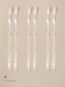 Women's Clear Adjustable Casual Comfy Bra Straps Polyvinyl Chloride Transparent Lingerie Accessory - Clear - View 4