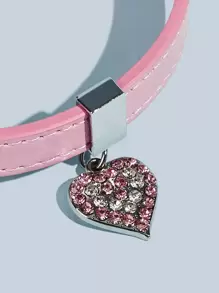 Mặt dây chuyền hình trái tim chó 1 mảnh - Hồng - Xem 3