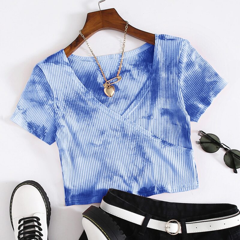 

Tie Dye Wrap Tee, Multicolor