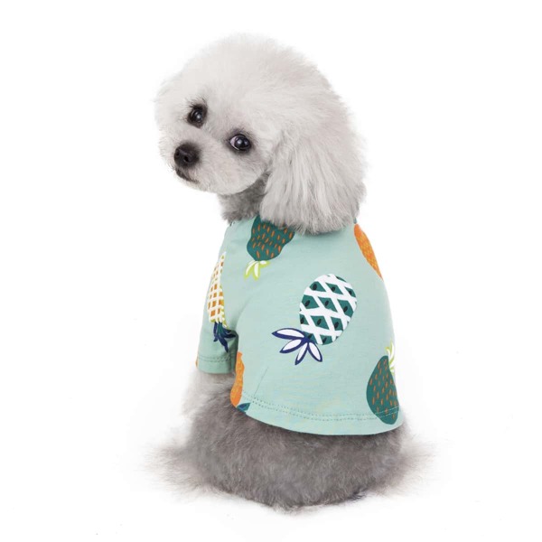 

1pc Pineapple Print Dog Top, Green