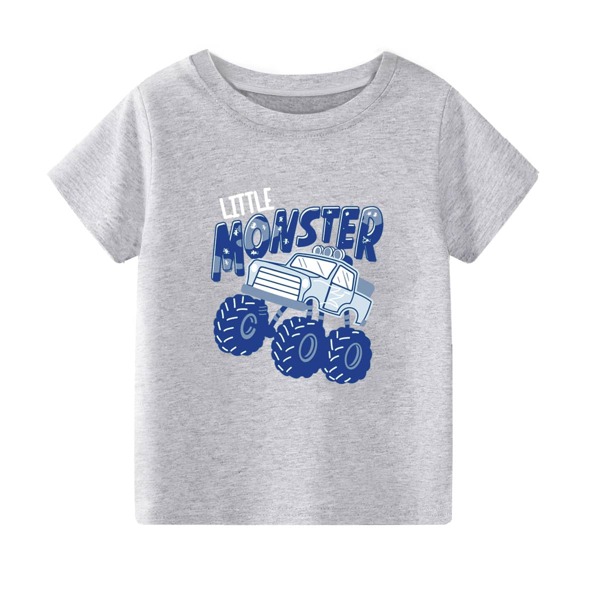 

Toddler Boys Letter Graphic Tee, Light grey