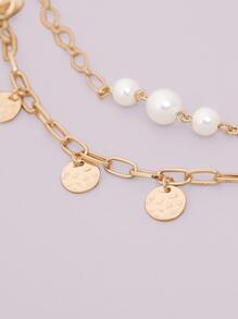 時尚鏈條手鍊 - 金黃色 - 查看 2