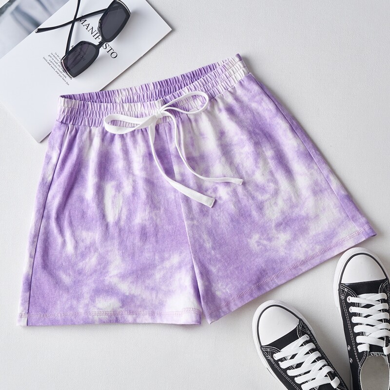 

Tie Dye Shorts, Lilac purple