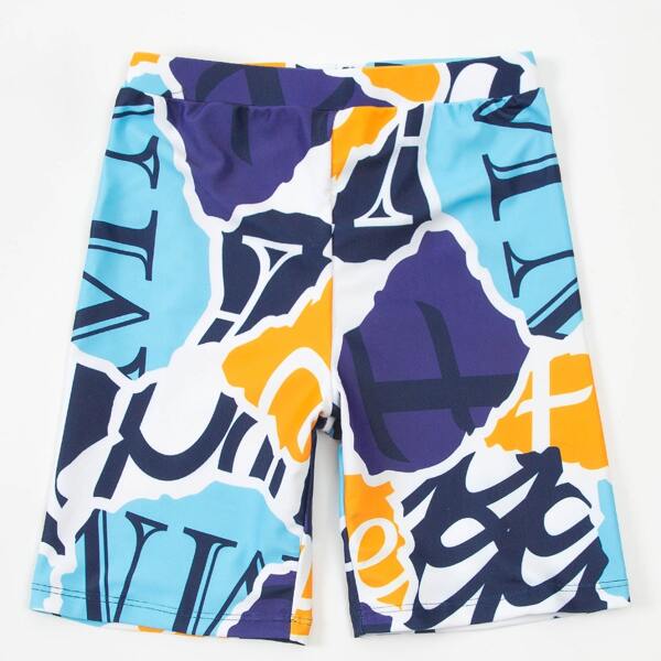 

Boys Graphic Print Swim Shorts, Multicolor