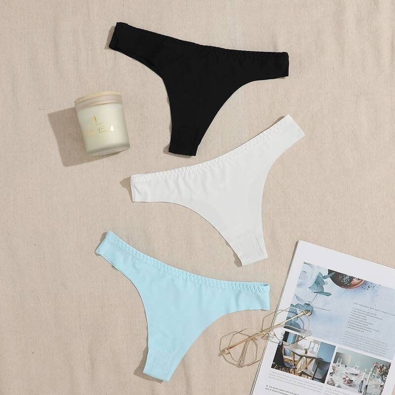 

3pack Seamless Thong Set, Multicolor