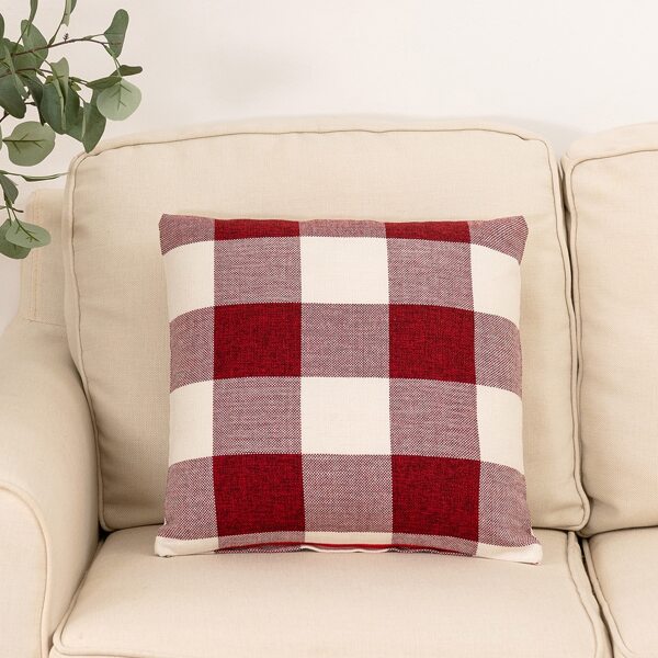 

Gingham Pattern Cushion Cover Without Filler, Multicolor