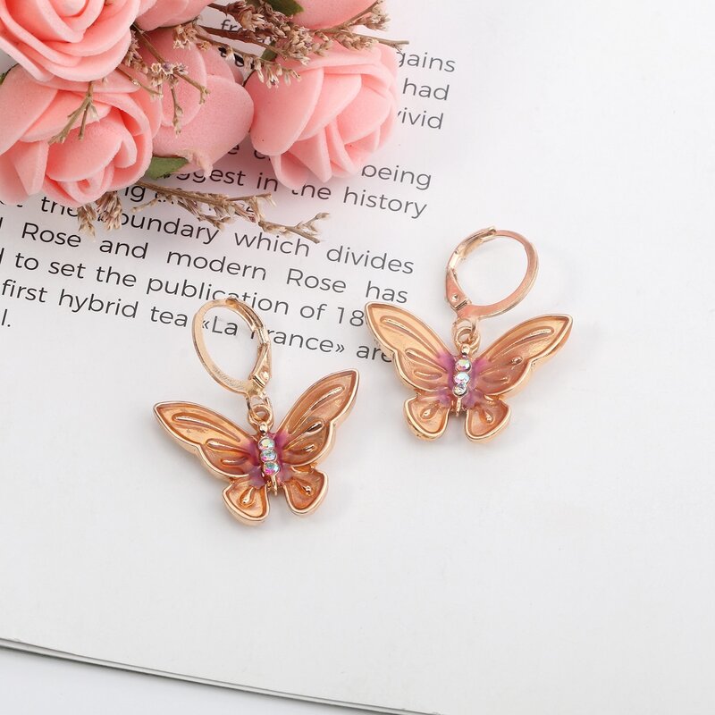 

Butterfly Hoop Earrings, Gold