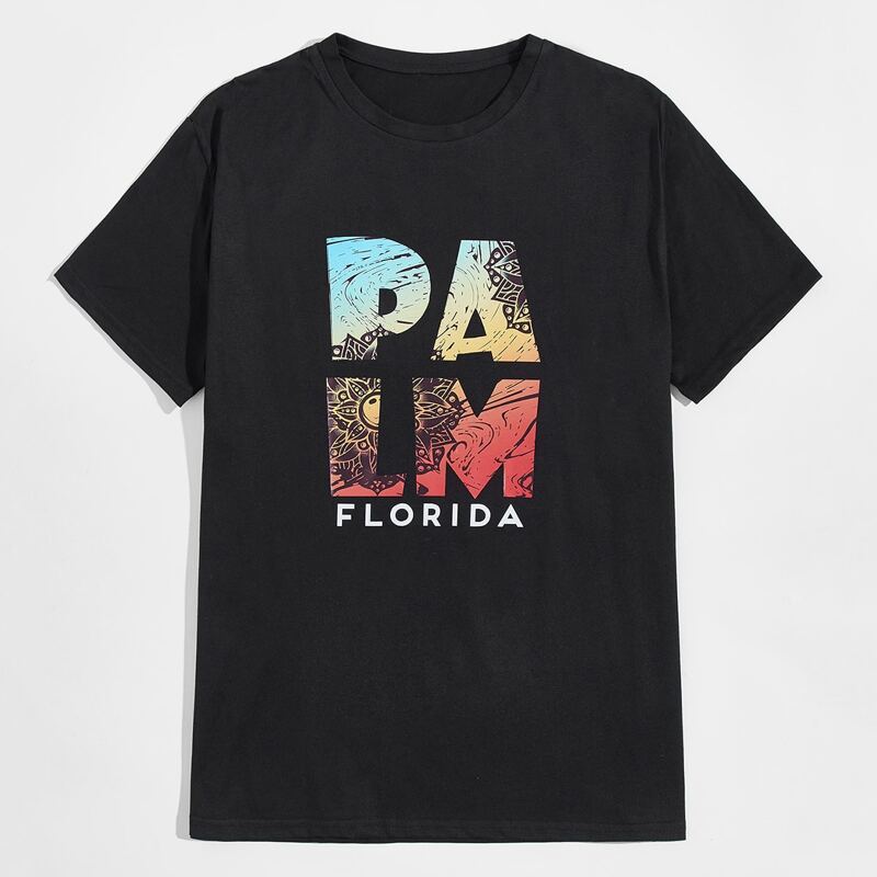 

Guys Letter Graphic Tee, Black